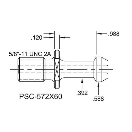 Tj Davies Co Coolant Through Retention Knob PSC-572X60